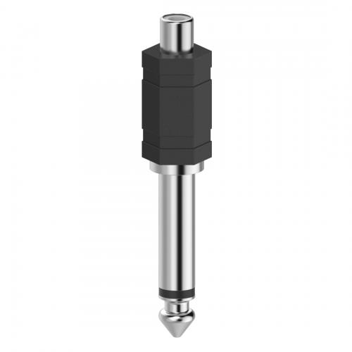 Adaptor audio Hama 00205188, 6.3mm jack - RCA, Black