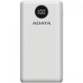 Baterie portabila A-Data P20000QCD, 20000mAh, 2x USB, 1x USB-C, White