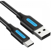 Cablu de date Vention COKBH, USB 2.0 male - USB-C male, 2 m, Black